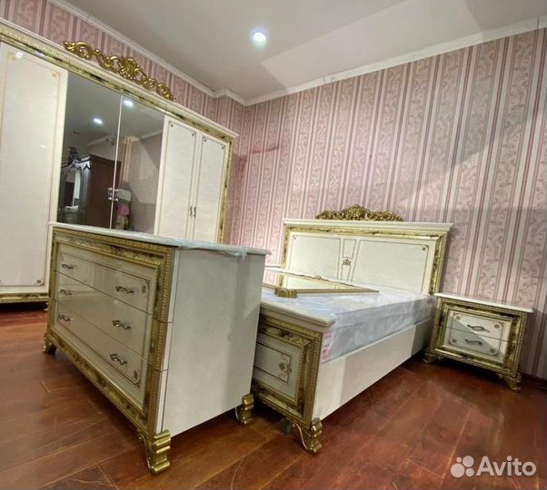 Шкаф 6-и дверный с зеркалами Катя беж