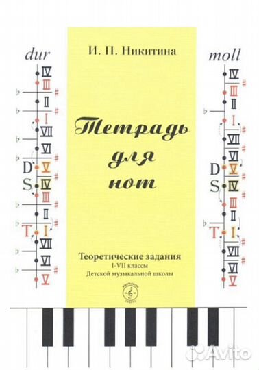 Никитина И. Тетрадь для нот. 1-7 классы дмш