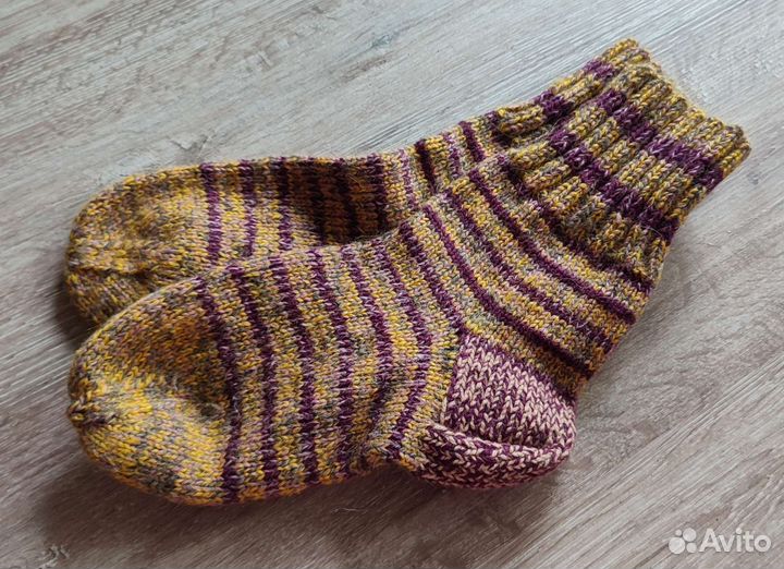 Тёплые вязаные носки