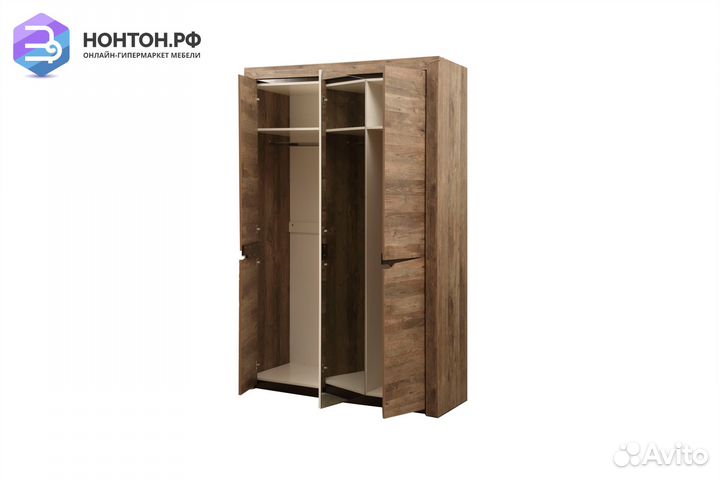 Шкаф Лючия 3-дверный с узкими полками кейптаун