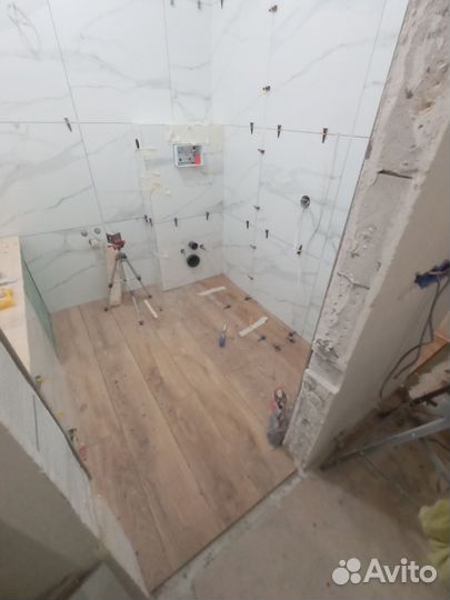 Укладка плитки, ванная под ключ, плиточник