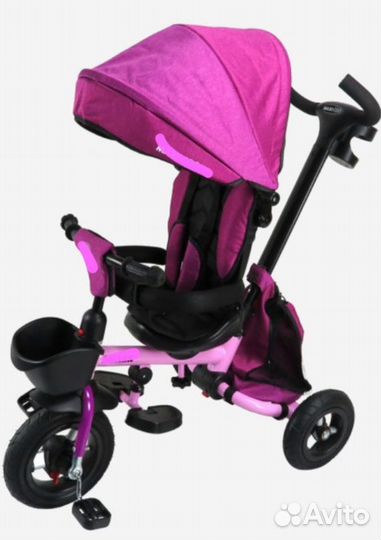 Велосипед трёхколёсный розовый
