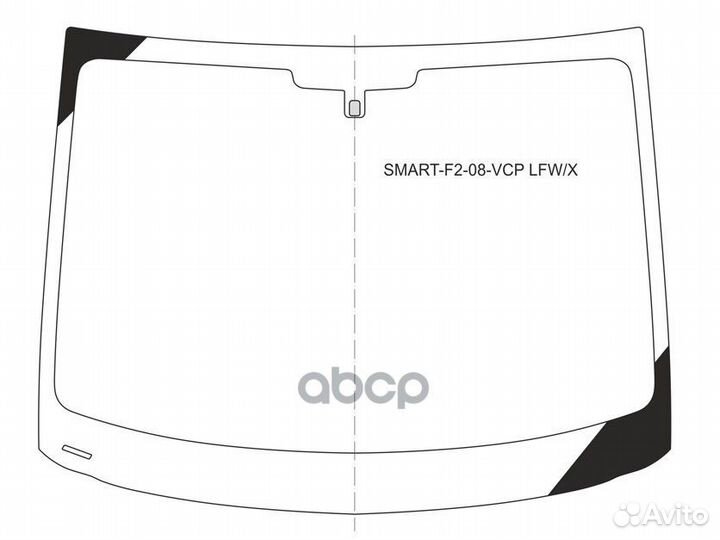Стекло лобовое smart FOR TWO 3D HBK 07-15 smart
