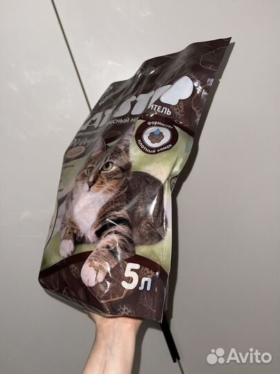 Наполнитель Cat step древесный wood 5 л новый