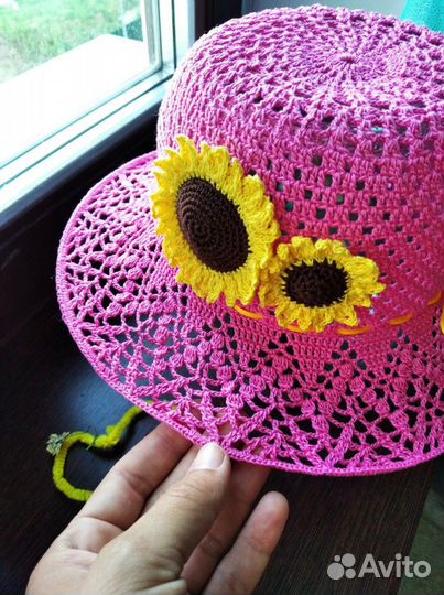 Шляпа/панама с подсолнухами