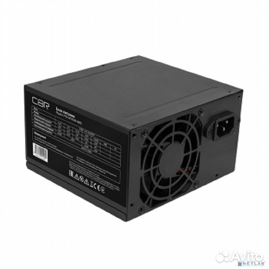 Блок питания CBR ATX 500W, 8cm fan, 20+4pin/1*4pin/1*IDE/2*sata, кабель питания 1.2м, черный PSU-ATX