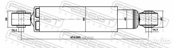 Амортизатор зад прав/лев LCV 17655543R Febest