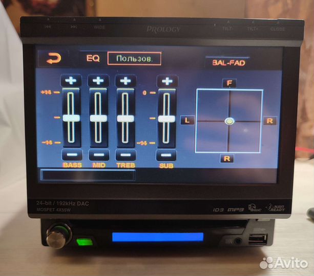 Автомагнитола 1din Prology MDD-716S