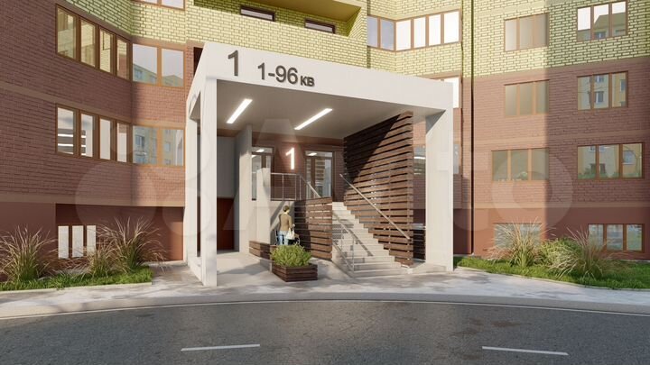 2-к. квартира, 64 м², 3/17 эт.