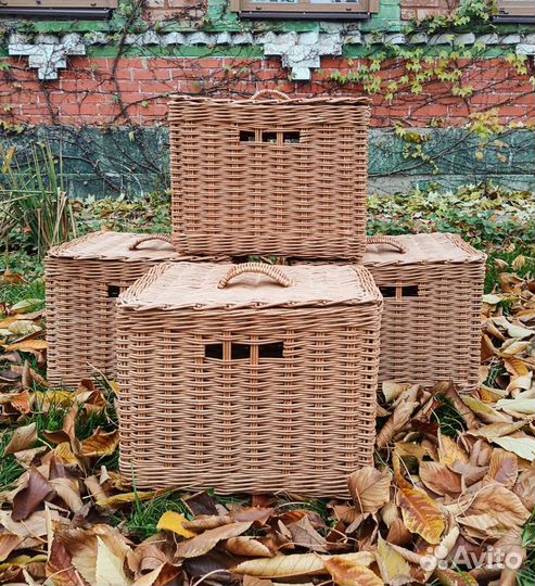 Коробка плетёная стеллажная