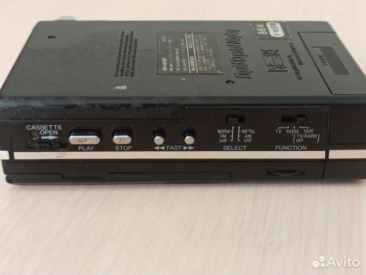 Аудиоплеер кассетный sharp JC- TV 10