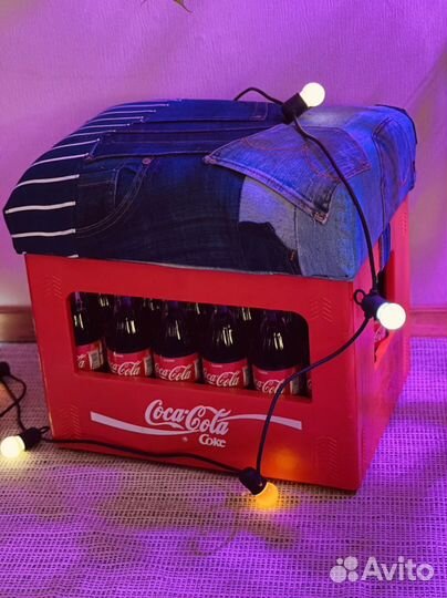 Пуфик ящик Кока кола