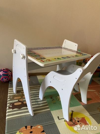 Детский стол и стул 2в1, детская мебель