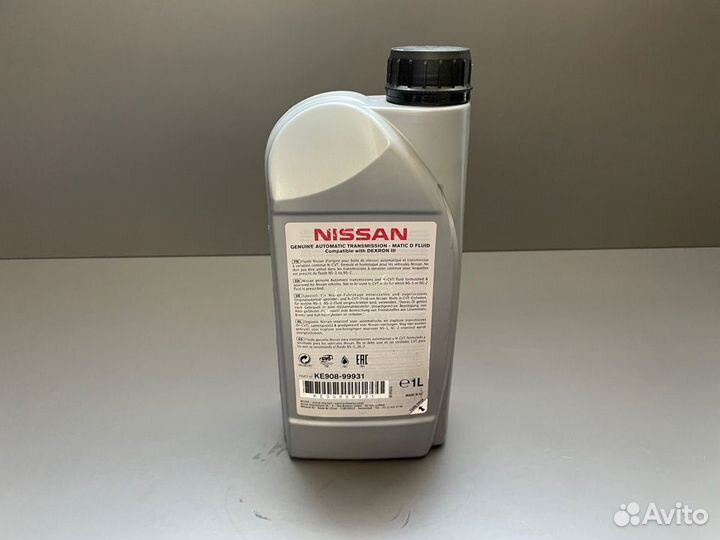 Масло трансмиссионное ATF nissan matic D