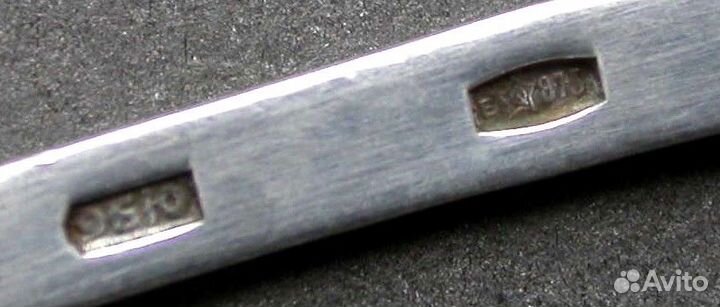 СССР. Серебряная чайная ложка 875 проба со звездой