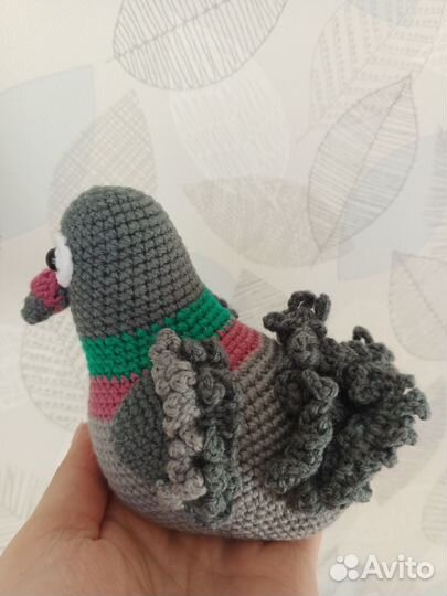 Вязаные игрушки. Вязаный голубь