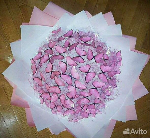 Букет на праздник, Светящийся букет из бабочек