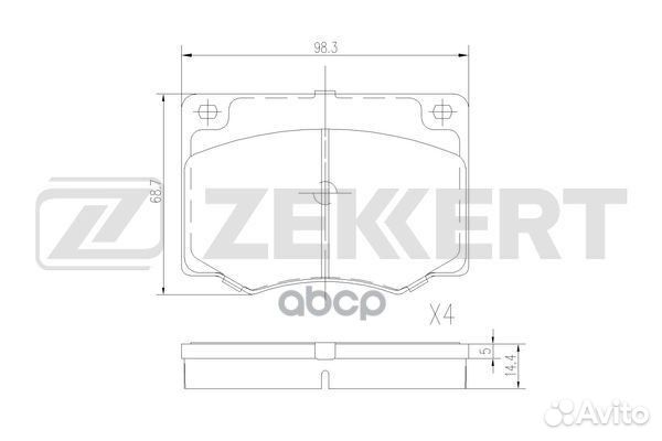 Колодки торм. диск. передн. Ford Granada II 77