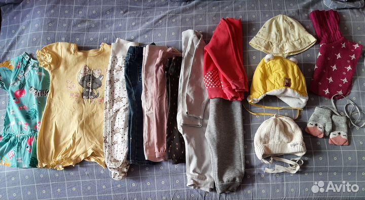 Вещи пакетом на девочку от 62 до 86