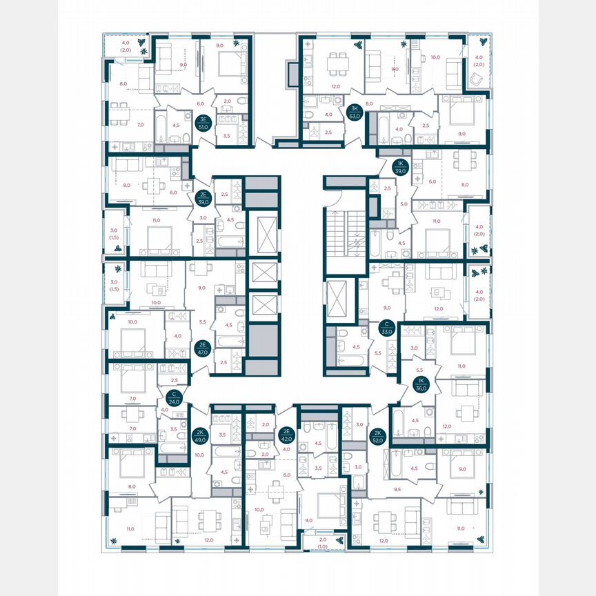 1-к. квартира, 36 м², 7/32 эт.