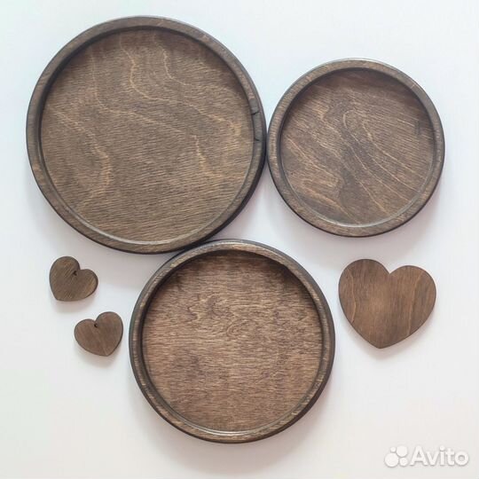 Набор подносов дерево