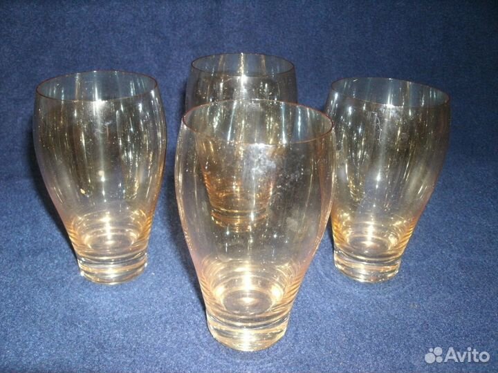 Фужеры бокалы стопки цветное стекло. Винтаж СССР