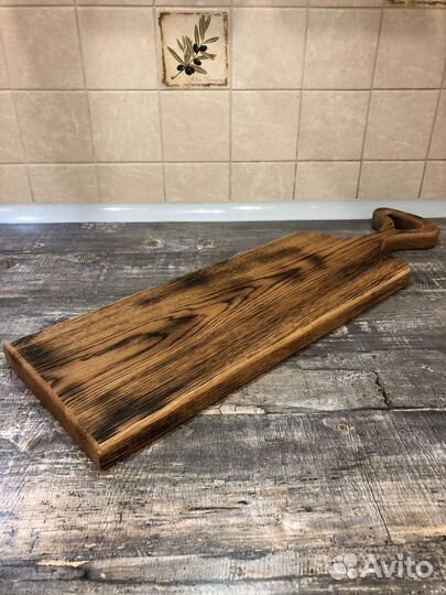 Доска разделочная обожжённая дуб