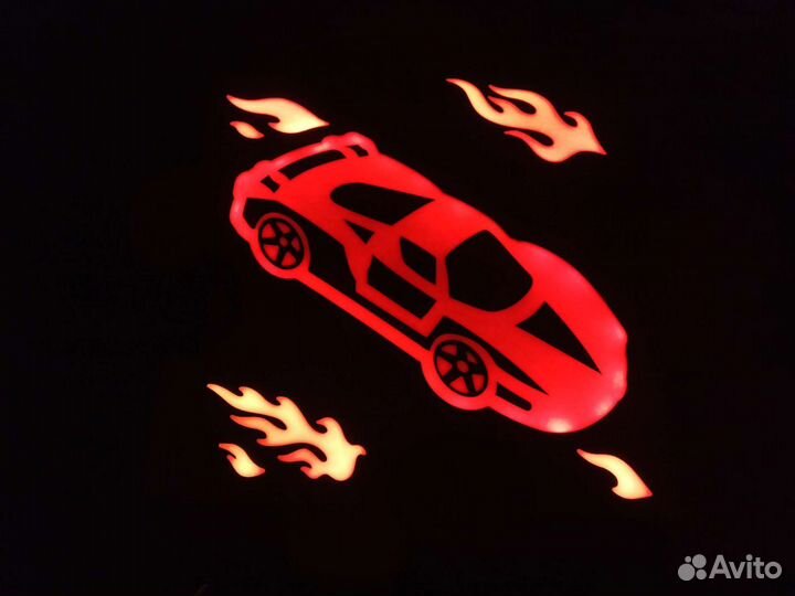 Ночник детский подарок машинка из эпоксидной смолы