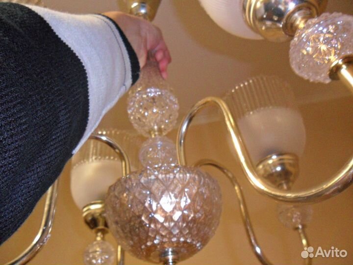 Люстра хрустальная на 4 патрона СССР