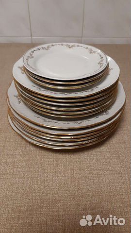 Рижский фарфор rpr набор 15 тарелок
