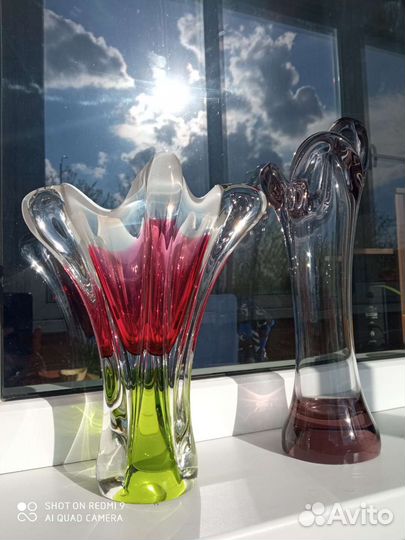 Ваза для цветов Богемия Чехия. Фарфор