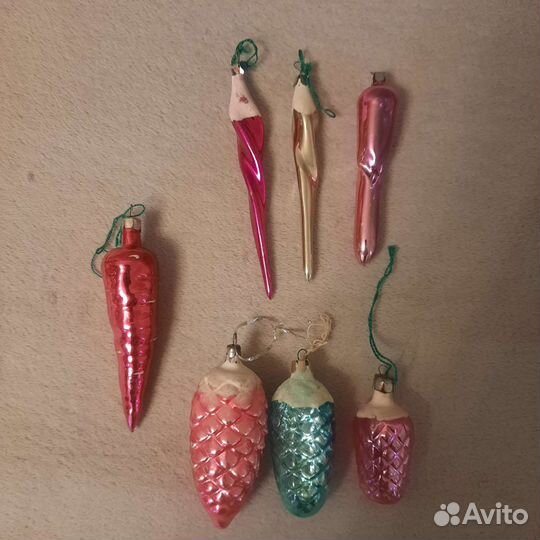 Елочные игрушки ссср+макушка