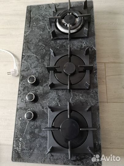 Газовая варочная панель встраиваемая 3 конфорки бу