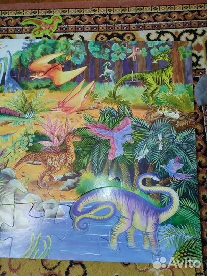 Динозавры напольный пазл