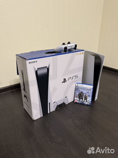 Sony playstation ps5+ 2 джостка+2 игры
