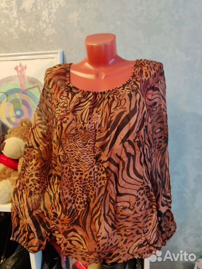 Блузка шелк - вискоза 50/50, L размер 46-48