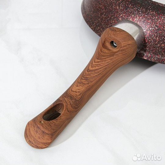 Сковорода Granit ultra red, d26 см, пластиковая ру