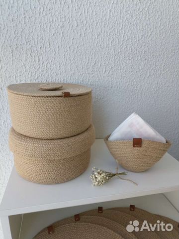 Корзины, салфетки из джута