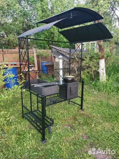 Мангал с печью
