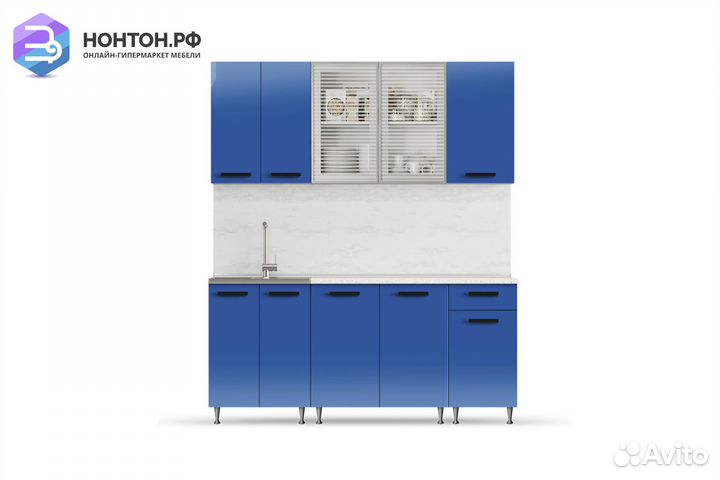 Кухня Рио-1 1.8м синий