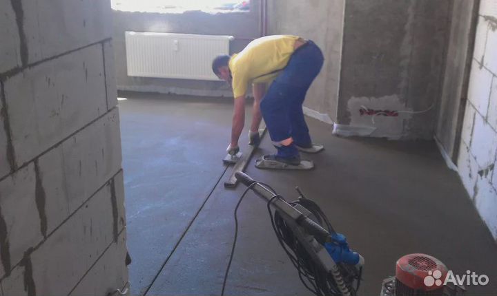 Механизированная стяжка пола под ключ, от 50м2
