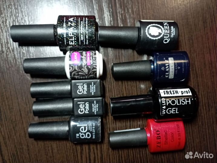Набор гель лаков для ногтей. Топы и базы