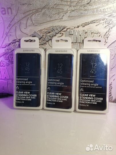 Чехол Clear View Samsung S8, S9, S7edge