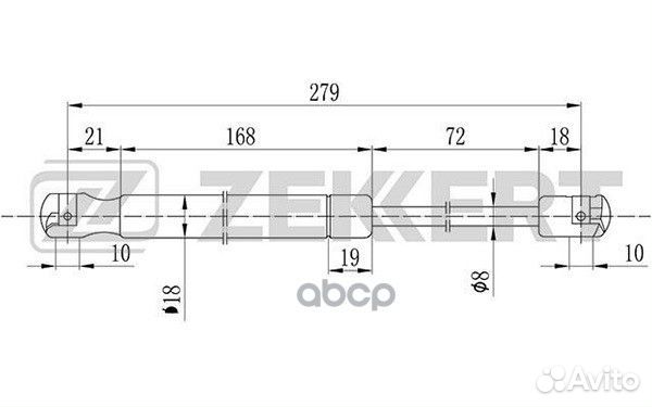 Пружина газовая багажника Ford Focus II 05- gf