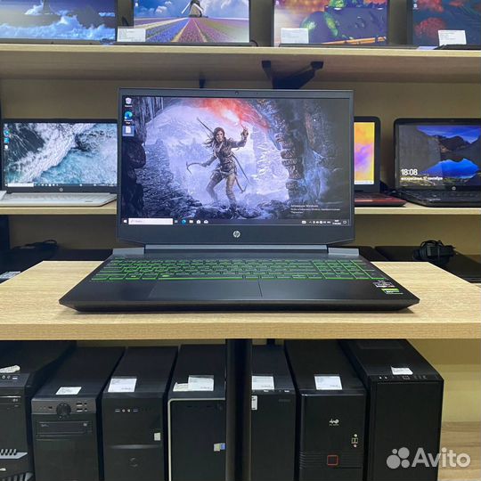 Игровой ноутбук HP Ryzen 5, 16Gb, GTX - рассрочка