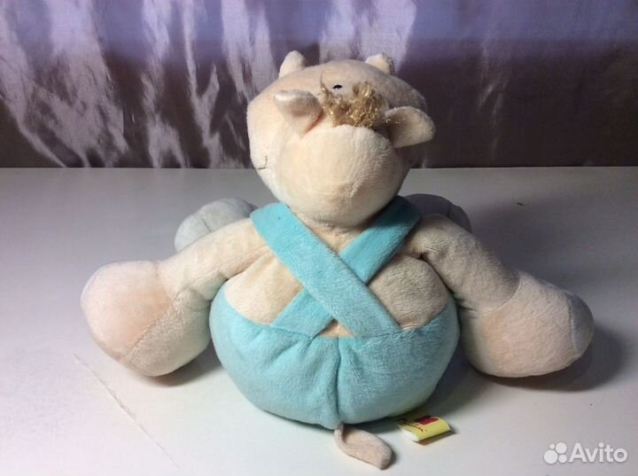 Бегемотик симпатяжка в штанишках на подтяжках