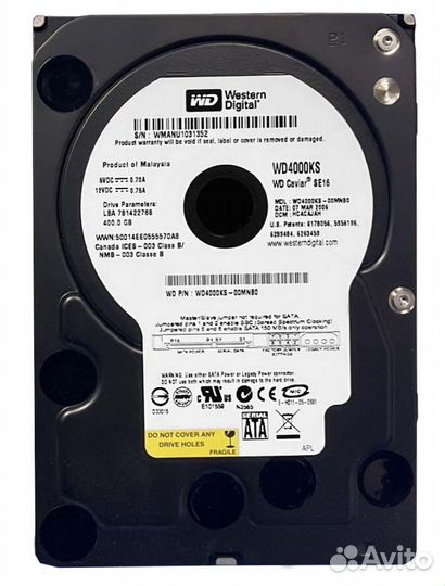 Жесткий диск Western Digital WD4000KD 400Gb SATA