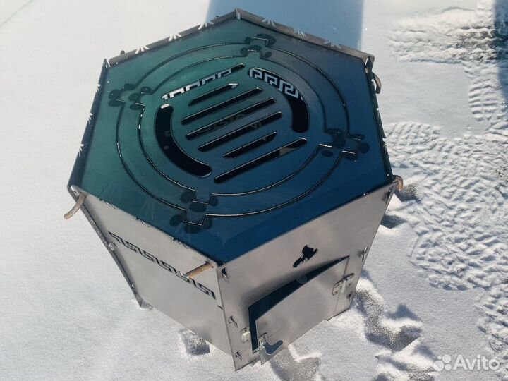 Печь под казан 2 мм с дверцей