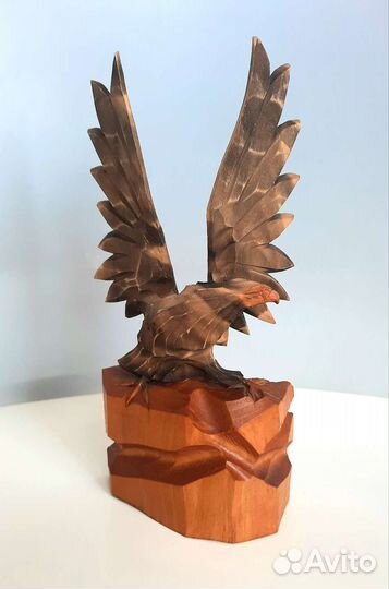 Орел деревянный резной СССР