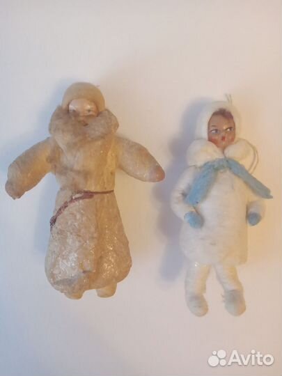 Ватные елочные игрушки СССР винтаж